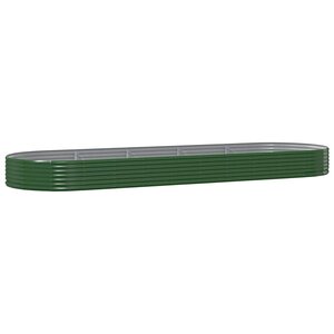 vidaXL Lit surélevé de jardin Acier galvanisé 450x140x36cm Vert