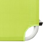 Vidaxl chaise longue aluminium et textilène vert