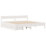 vidaXL Cadre de lit sans matelas blanc 160x200 cm bois de pin massif