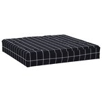 vidaXL Coussins de palette 3 Pièces motif à carreaux noir tissu Oxford