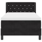 Lit de box spring vidaXL avec matelas Noir 100x200 cm Velours