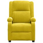 vidaXL Fauteuil inclinable électrique jaune velours