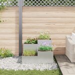 Jardinière vidaXL 80x80x60 cm en acier galvanisé
