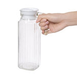 Pichet rainuré en verre 1 l olympia - boite de 6 -  - verre1 x243mm