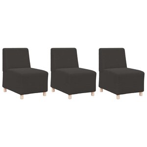 vidaXL Unité de Sofa Modulaire Sans Accoudoirs 3 Pièces Gris foncé