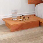 vidaXL Cadre de lit Marron 135 x 190 cm bois