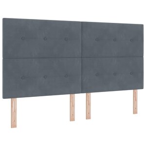 vidaXL Tête de lit avec tête de lit Gris foncé 180 cm Cuir synthétique