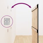 vidaXL Tête de lit murale Noir 95 5x3x110 cm Bois massif de pin