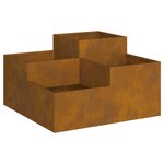 Jardinière vidaXL 100x100x48 cm en acier résistant aux intempéries