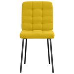 vidaXL Chaises à manger lot de 4 jaune velours