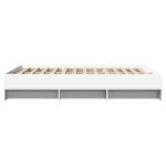 vidaXL Cadre de lit sans matelas blanc 140x200 cm bois d'ingénierie