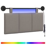 vidaXL Tête de lit suspendue Taupe Velours