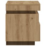 vidaXL Armoire de chevet et lumières LED chêne artisanal 40x39x48 5 cm