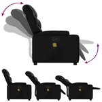 vidaXL Fauteuil de massage inclinable noir similicuir