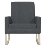 vidaXL Chaise à bascule Gris foncé Tissu