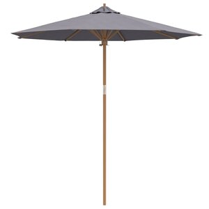 vidaXL Parasol de jardin Gris foncé 240 x 240 x 260 cm Bambou