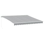 vidaXL Auvent manuel rétractable avec LED anthracite blanc 400x350 cm