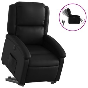 vidaXL Fauteuil inclinable électrique noir similicuir