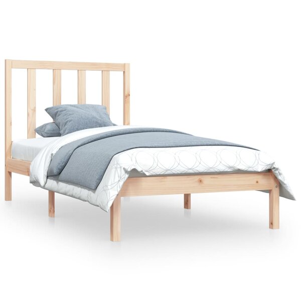 vidaXL Cadre de lit Bois de pin massif 90x200 cm