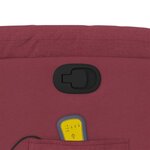 vidaXL Fauteuil de massage inclinable Rouge bordeaux Tissu