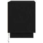 vidaXL Tables de chevet avec lumières LED 2 Pièces Chêne noir 44x34 5x45 cm