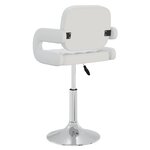 vidaXL Chaises pivotantes à manger lot de 6 blanc similicuir