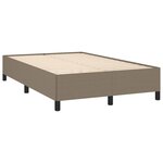 vidaXL Sommier à lattes de lit avec matelas taupe 120x190 cm tissu