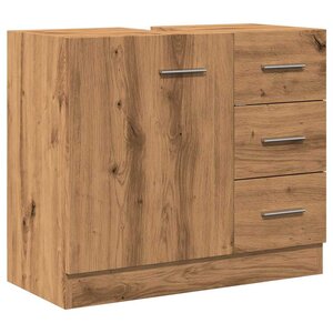 vidaXL Armoire d'évier chêne artisanal 63x30x54 cm bois d'ingénierie