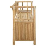 vidaXL Banc de Rangement de Jardin 110 x 47 x 80 cm Bambou Naturel