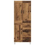 vidaXL Haut Armoire Bois Ancien 69 5 x 34 x 180 cm Bois d'ingénierie