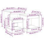 vidaXL Tables basses 3 Pièces blanc bois d'ingénierie