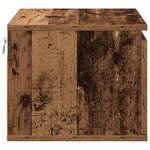 Tables de chevet vidaXL avec lumières LED 2 pièces à mur en bois ancien