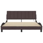 vidaXL Cadre de lit sans matelas marron foncé 160x200 cm tissu
