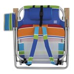 Eurotrail Chaise de plage 2 en 1 Sete rayures colorées