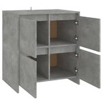 vidaXL Buffet Gris béton 70x41x75 cm Bois d'ingénierie