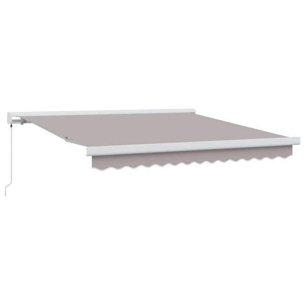 vidaXL Auvent Rétractable Gris clair 350 x 250 cm Tissu et Métal