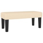 vidaXL Sommier à lattes de lit avec matelas crème 120x190 cm tissu