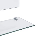 vidaXL Miroir mural avec étagère 100x60 cm Verre trempé