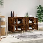 vidaXL Buffets 2 Pièces chêne fumé 60x35x70 cm bois d'ingénierie