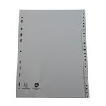 Intercalaires Imprimés Alphabétiques Pp Recyclé - Az 26 Positions - A4 - Gris - X 20 - Exacompta