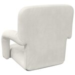 vidaXL Fauteuil de sol ajustable Crème Velours