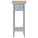 vidaXL Table d'appoint Gris 27 x 27 x 65 5 cm Bois