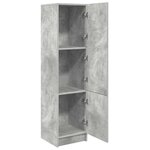 vidaXL Haut Armoire Gris béton 31.5 x 32 x 122.5 cm