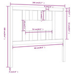 vidaXL Tête de lit Gris 106x4x100 cm Bois massif de pin