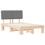 vidaXL Cadre de lit avec tête de lit rembourrée Gris clair
