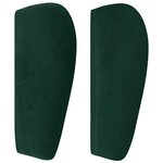 vidaXL Tête de lit avec oreilles Vert foncé 93x23x78/88 cm Velours