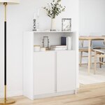 vidaXL Buffet avec LED blanc 77x34x100 cm bois d'ingénierie