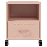 vidaXL Tables de chevet 2 Pièces rose 36x39x43 5 cm acier