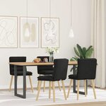 vidaXL Chaises à manger lot de 4 noir tissu