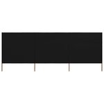 vidaXL Paravent 3 panneaux Tissu 400 x 120 cm Noir